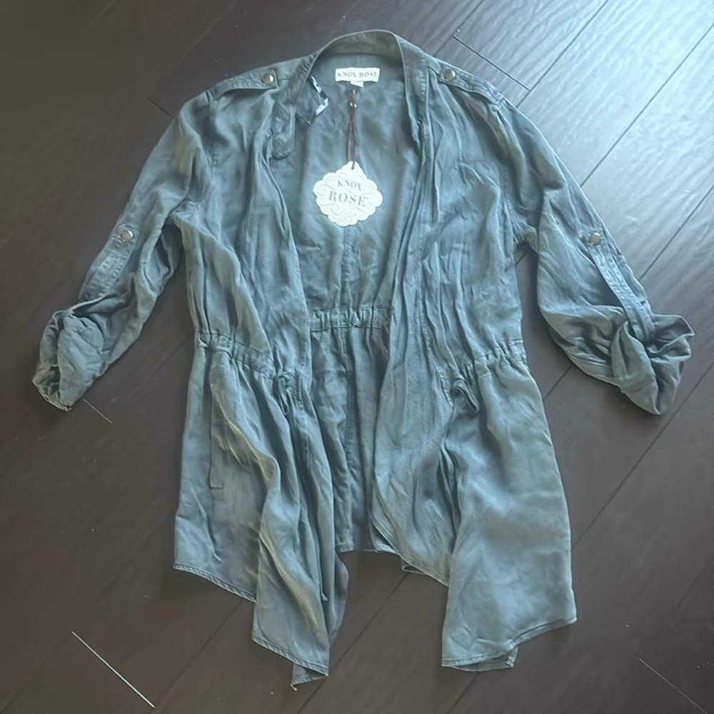 NWT Knox Rose Utility Jacket Cardigan in dark gray in size Small & Medium